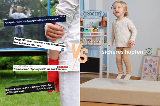 Hüpfpolster für Kinder: Die sichere Alternative zum Trampolin – perfekt für drinnen und draußen!